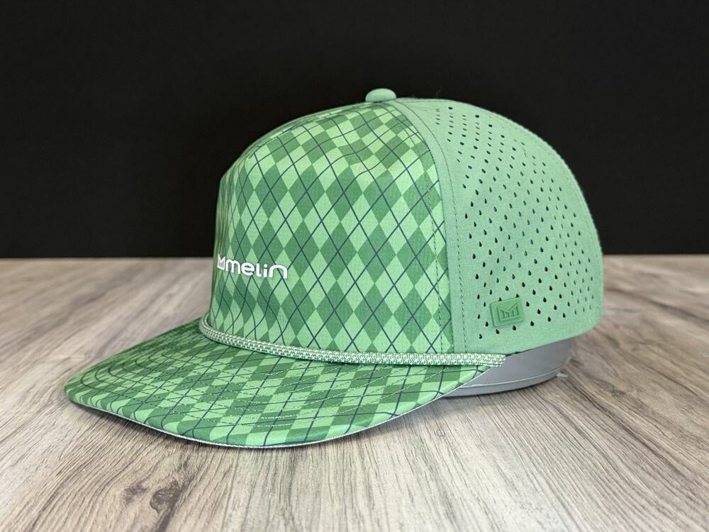 Melin Coronado HYDRO Links Collection Green Argyle Rope Hat Snapback Classic